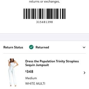 Dress the Population Sparkling White Jumpsuit
